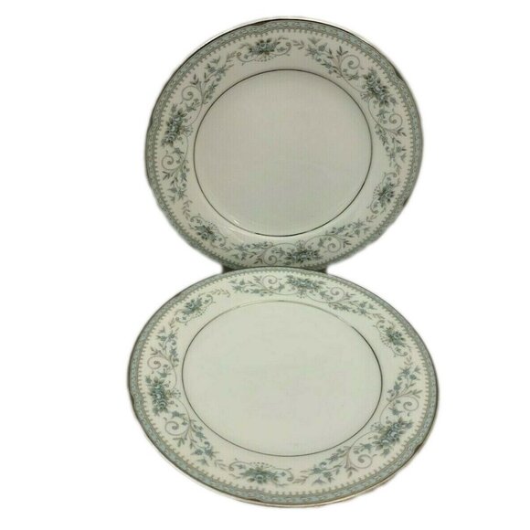 Noritake China - Colburn Pattern - Pair Bread & Butter Plates - 6 3/8" - #6107 - Picture 1 of 9